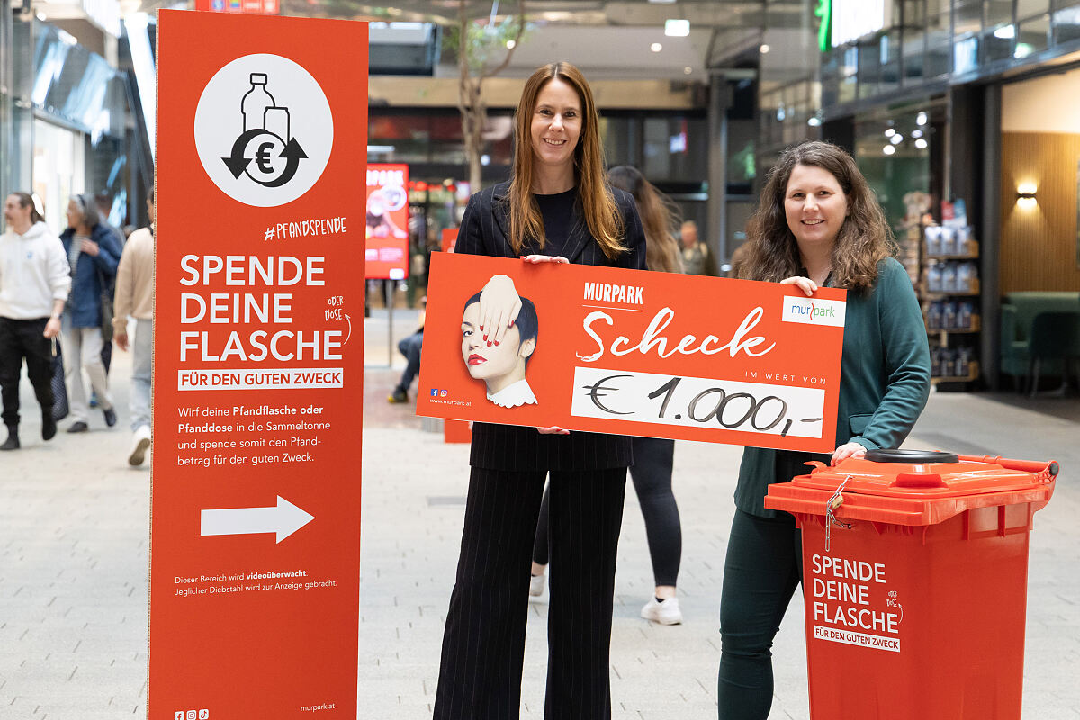 Bild 1_(v.l.n.r.) MURPARK Center-Managerin Carina Weyringer und Mag. Kathrin Olbrich von LebensGroß